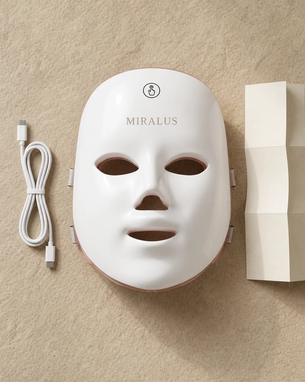 Square or portrait clean studio inventory photograph seen directly from above, answering exactly wha