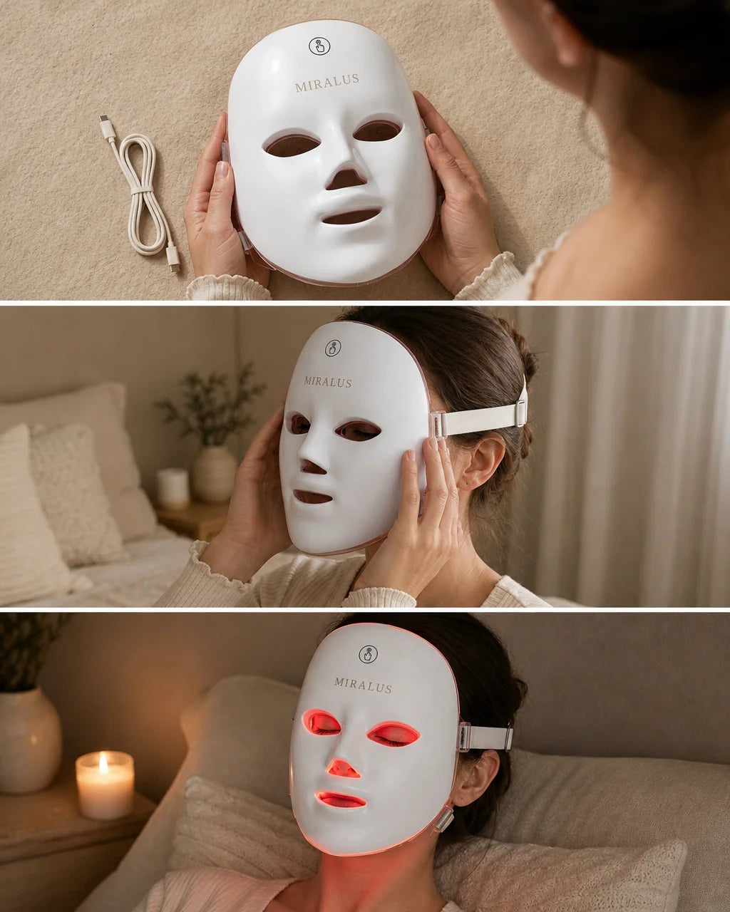 Three-panel vertical process photograph in a 4:5 portrait composition, showing exactly three meaning